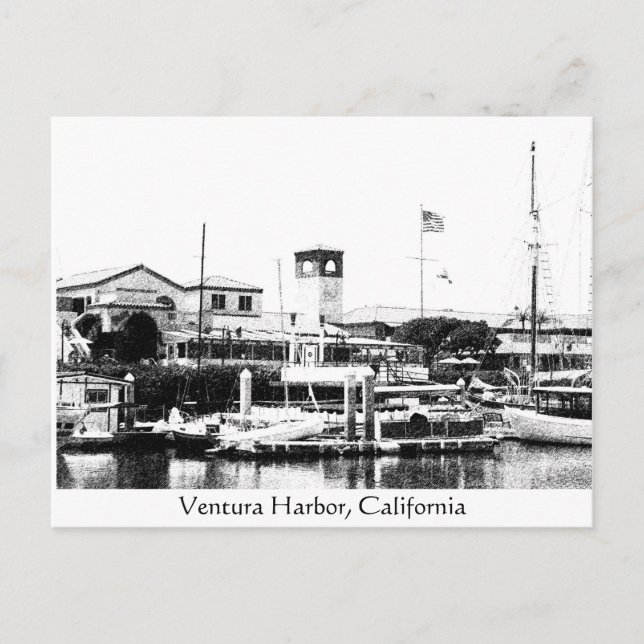 Ventura Harbor, California Postkarte (Vorderseite)