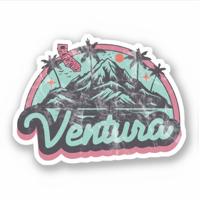 Ventura, Kalifornien Aufkleber (Vorderseite)