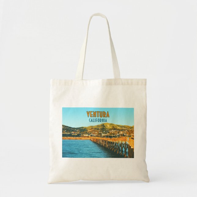 Ventura Pier Beach California Vintag Tragetasche (Vorne)