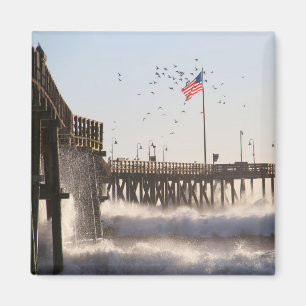 Ventura-Pier bewegt   El Nino wellenartig Magnet