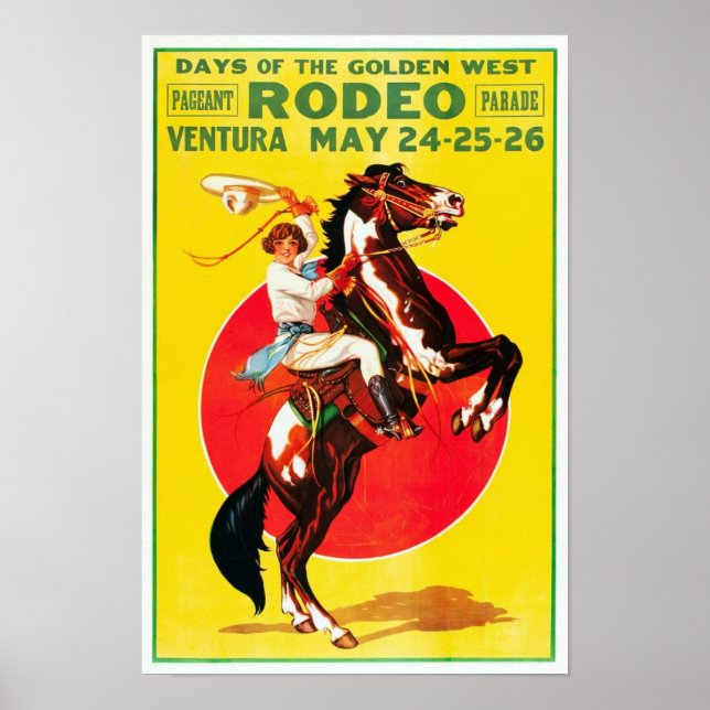 Ventura Rodeo, 1933. Vintage Werbung Poster (Vorne)