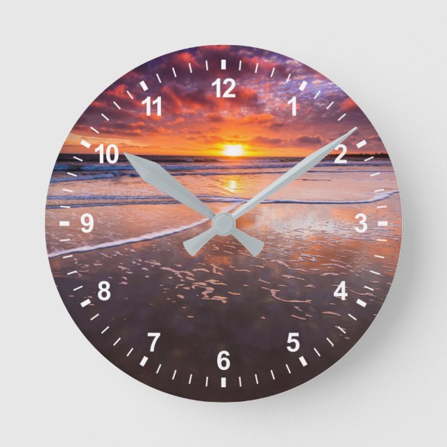 Ventura Staat Beach Runde Wanduhr (Vorderseite)