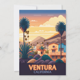 Ventura Sunset Mountains Süd California Retro