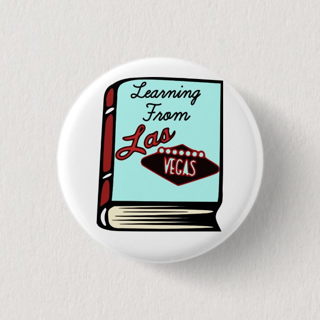 Venturi, das vom Las- Vegasbuch-Button lernt Button (Vorderseite)