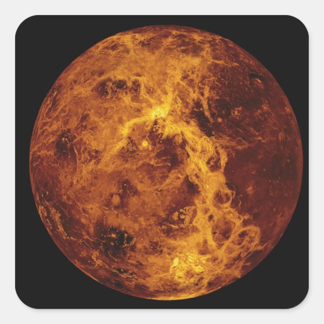 Venus 3 quadratischer aufkleber (Vorderseite)