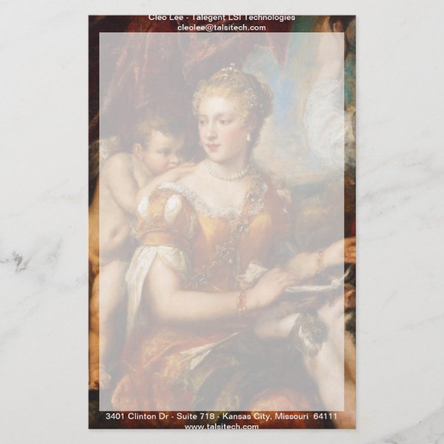 Venus Blindfold Cupid Briefpapier (Vorderseite)