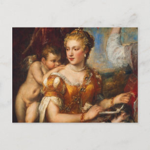 Venus Blindfold Cupid Postkarte