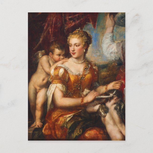 Venus Blindfold Cupid Postkarte (Vorderseite)