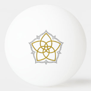 Venus-Blume der Liebe - Lotus gold silber Tischtennisball