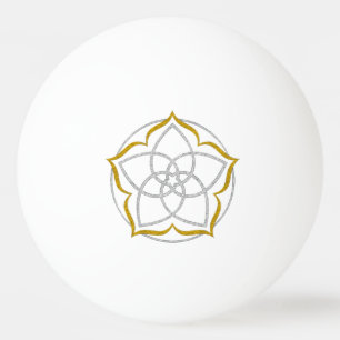 Venus-Blume der Liebe - Lotus-Silbergold Tischtennisball