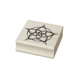 Venus Blume der Liebe Pentagram - TriColor Gummistempel
