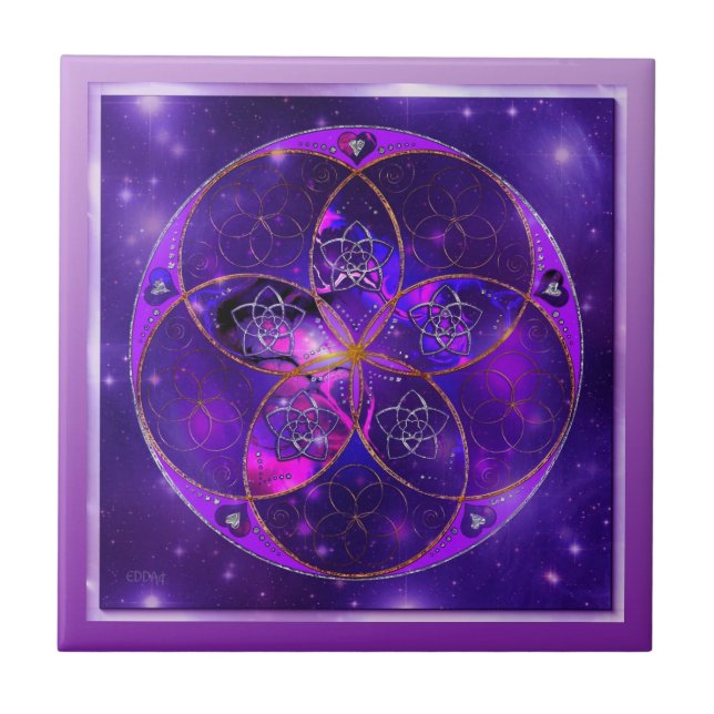 Venus Blume der Liebe schöne Künste Universe Fliese (Vorderseite)
