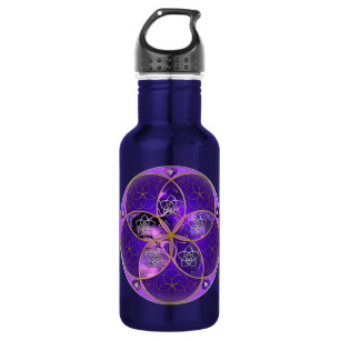 Venus Blume der Liebe schöne Künste violett rosa Edelstahlflasche