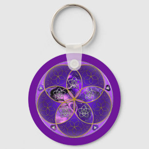 Venus Blume der Liebe schöne Künste violett rosa Schlüsselanhänger