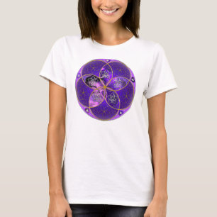 Venus Blume der Liebe schöne Künste violett rosa T-Shirt