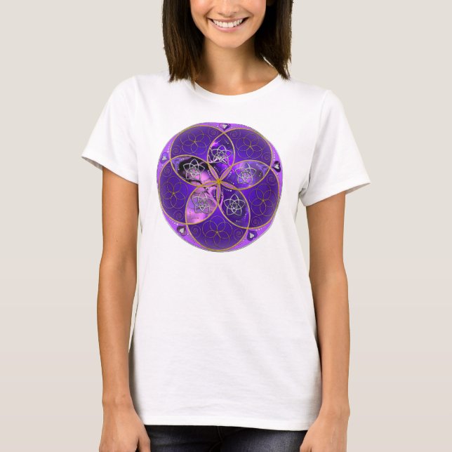 Venus Blume der Liebe schöne Künste violett rosa T-Shirt (Vorderseite)