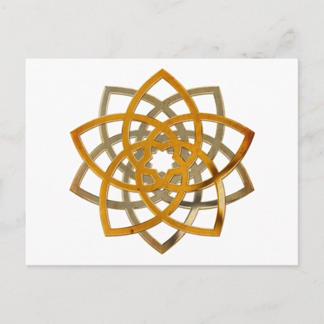 Venus Blume Duo - antikes Metall Postkarte (Vorderseite)