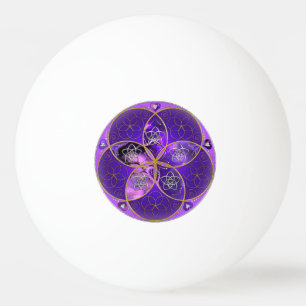 Venus Blume Liebe - Feine Kunst - violett Tischtennisball
