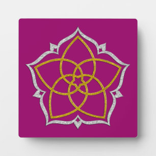 VENUS BLUME / Venusblume Lotus GOLD SILBER Fotoplatte