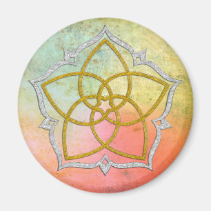 VENUS BLUME / Venusblume Lotus GOLD SILVER Magnet