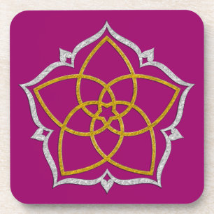 VENUS BLUME / Venusblume Lotus GOLD SILVER Untersetzer
