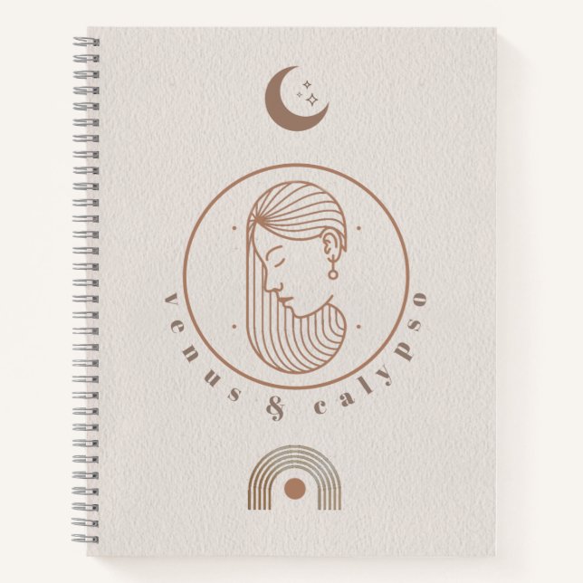 Venus + Calypso Spiral Notebook Notizbuch (Vorderseite)