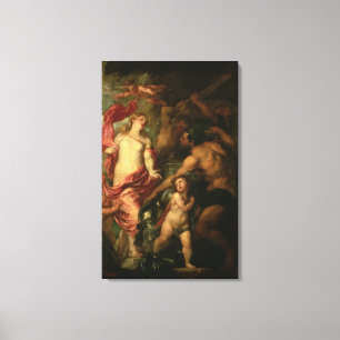 Venus, das Vulcan für die Rüstung von Aeneas fra Leinwanddruck