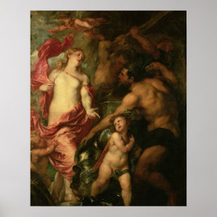 Venus, das Vulcan für die Rüstung von Aeneas fragt Poster