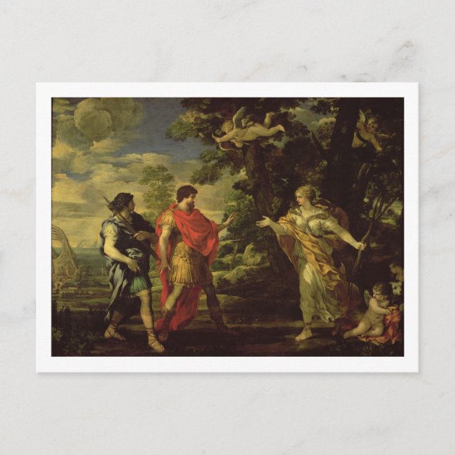 Venus, der als Huntress auf Aeneas erscheint, c.16 Postkarte (Vorderseite)