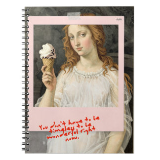 Venus + Eiscreme Sandro Botticelli Notizbuch Notizblock