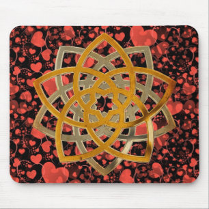 Venus Flower Duo - antikes Metall Herz Muster Mousepad