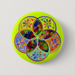Venus Flower of Love fineART Flower Power Button