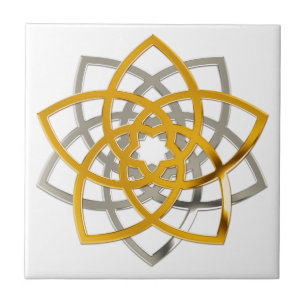VENUS FLOWER / Venusblume double GOLD SILVER Fliese