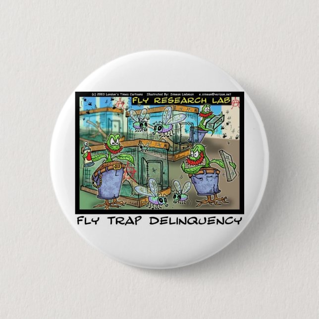 Venus Fly Trap Deliquity Funny Rick London Geschen Button (Vorderseite)