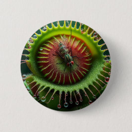 Venus Flytrap Floral Fun Bold Whimsical  Button
