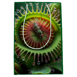 Venus Flytrap Floral Green and Red  Mittlere Geschenktüte