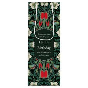 Venus Flytrap Gothic Botanical Personalisiert Geschenktüte Für Weinflaschen