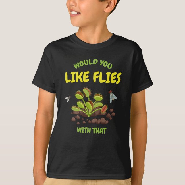 Venus Flytrap Karnivoren wie Fliegen T-Shirt (Vorderseite)