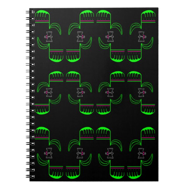 Venus Flytrap Muster Spiral Foto Notebook Notizblock (Vorderseite)