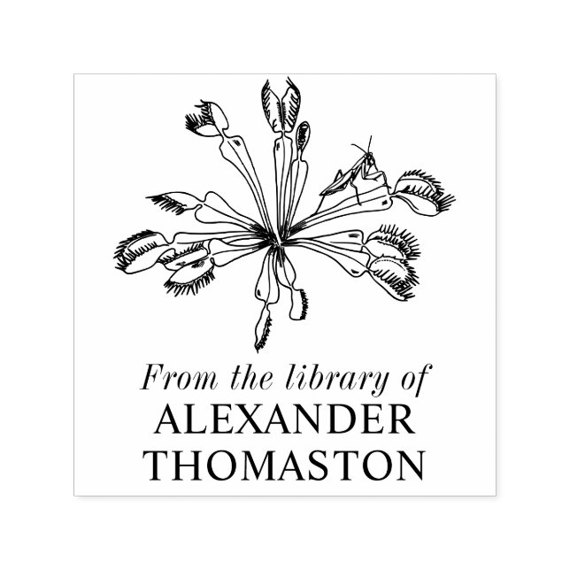 Venus Flytrap Pflanze Mantis Bibliotheksname Permastempel (Design)