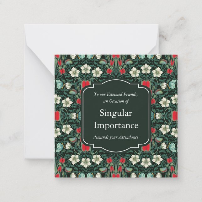 Venus Flytrap Viktorianisch Gothic Mini Mitteilungskarte (Vorderseite)