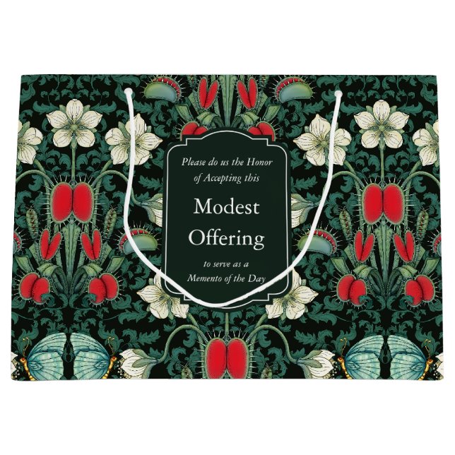 Venus Flytrap Viktorianisch Gothic Personalisiert Große Geschenktüte (Vorderseite)