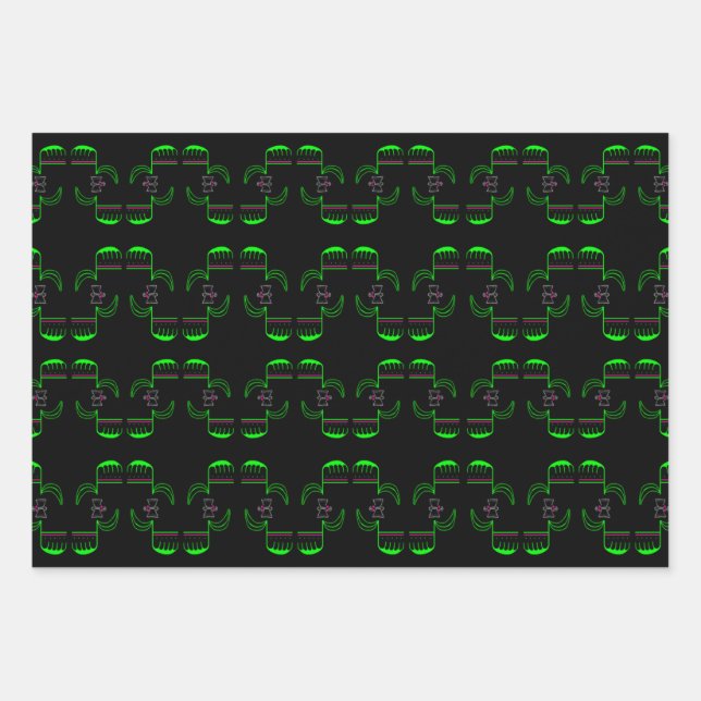 Venus Flytrap Wrapping Paper Set Geschenkpapier Set (Vorderseite)