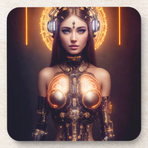 VENUS GLOWING CYBORG ROBOTER GETRÄNKEUNTERSETZER