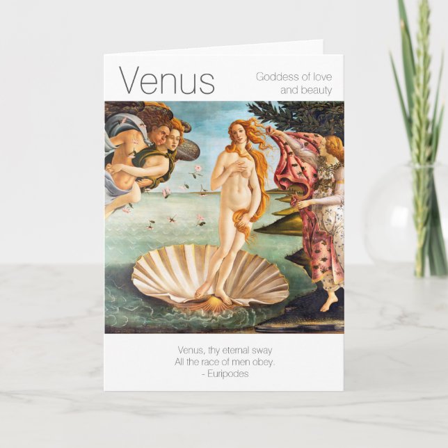Venus Göttin der Liebe und Schönheit Karte (Vorderseite)