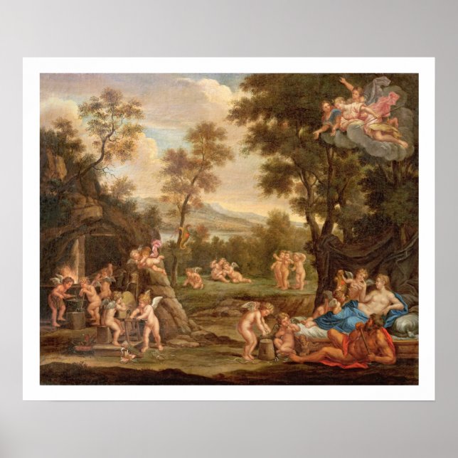 Venus in vulkanischer Schmiede, 18. Jahrhundert Poster (Vorne)