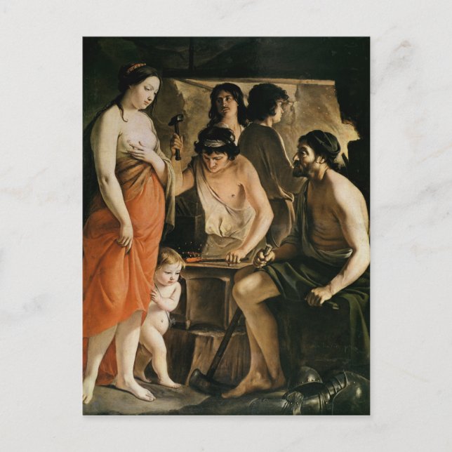 Venus in Vulkanschmiede, 1641 Postkarte (Vorderseite)