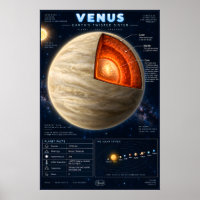 Venus-Querschnitt-Wissenschafts-Infografik