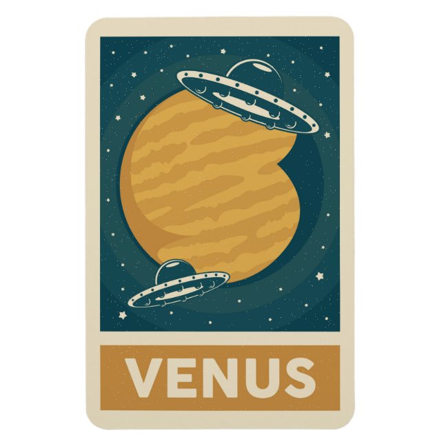 Venus Retro Galaxy UFO Magnet (Vertikal)