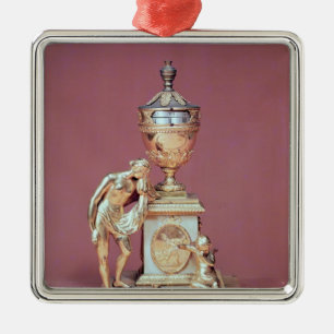 Venus Uhrfall, Marmor und ormolu Ornament Aus Metall